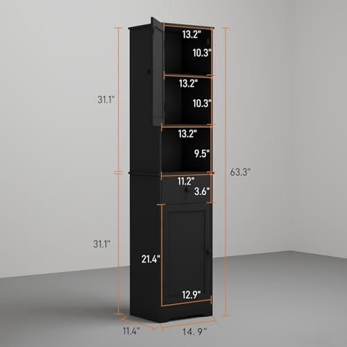 Viaozutis - Viaozutis Tall Bathroom Cabinet